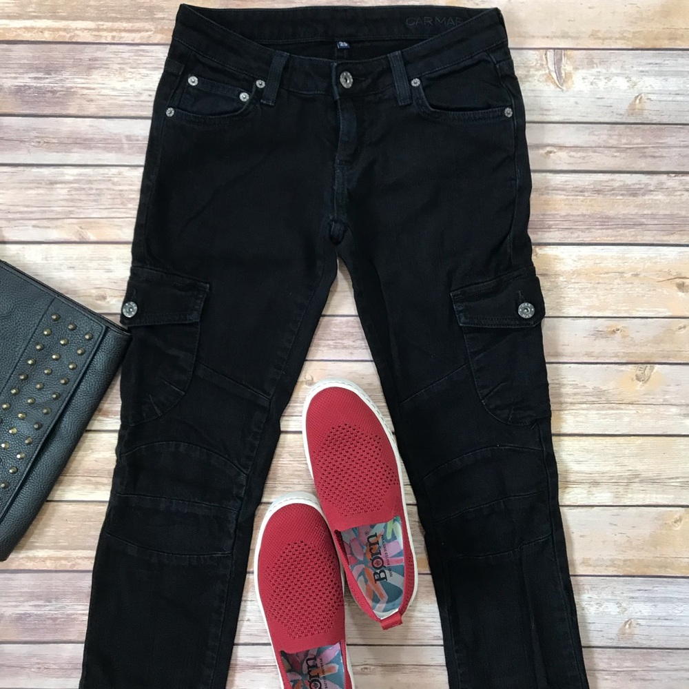 Carmar Black Skinny Cargo Pants